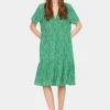 Eda Short Sleeve Dress - Jelly Bean Zig Zebra