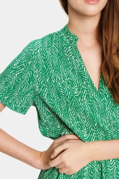 Eda Short Sleeve Dress - Jelly Bean Zig Zebra