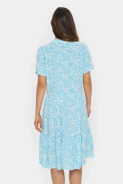 Eda SS Dress - Ethereal Blue Leomania