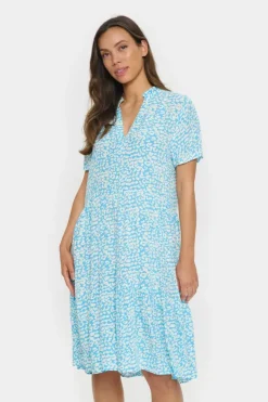 Eda SS Dress - Ethereal Blue Leomania