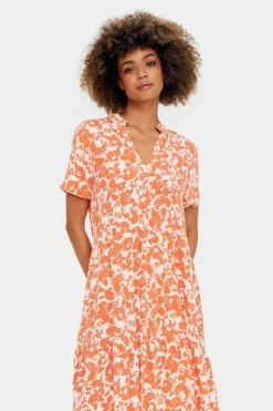 Eda SS Dress - Tigerlily Porcelain Blooms