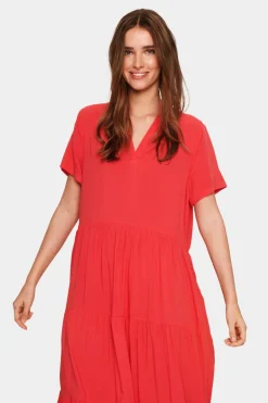 Eda SS Maxi Dress - Hibiscus