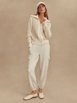 Eloise Full Zip Knit - Egret