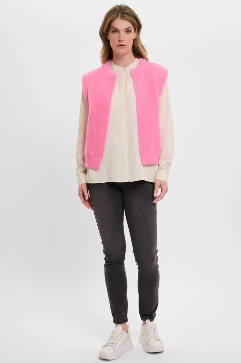 Elona Short Waistcoat - Bright Pink