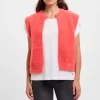 Elona Short Waistcoat - Hot Coral