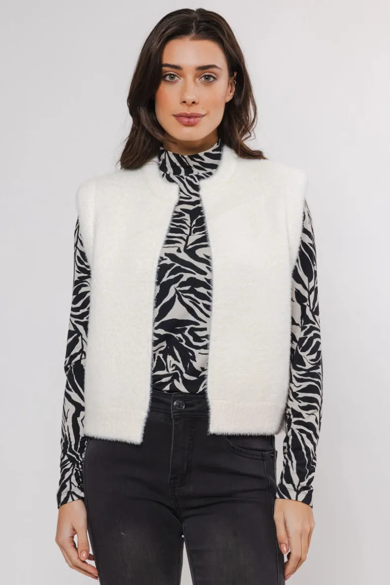 Elona Short Waistcoat - Snow White