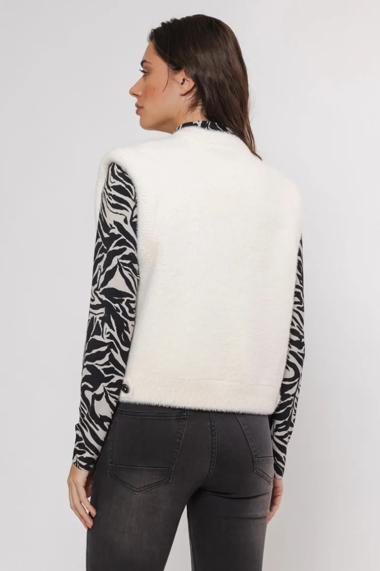 Elona Short Waistcoat - Snow White