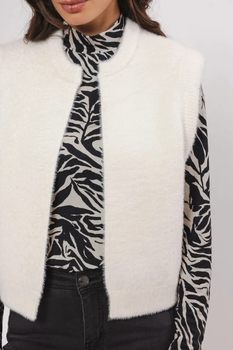 Elona Short Waistcoat - Snow White