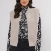 Elona Short Waistcoat - Stone