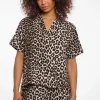 Em Short Sleeve Blouse - Leopard