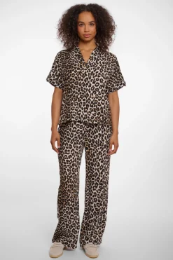 Em Short Sleeve Blouse - Leopard