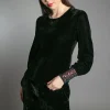Erin Velvet Top - Black