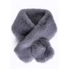 Faux Fur Crossover Scarf - Gris Clair