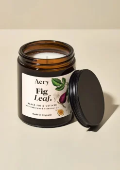 Fig Leaf Scented Jar Candle - Black Fig Vetiver and Cedarwood