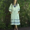 Fulham Dress - White/Blue