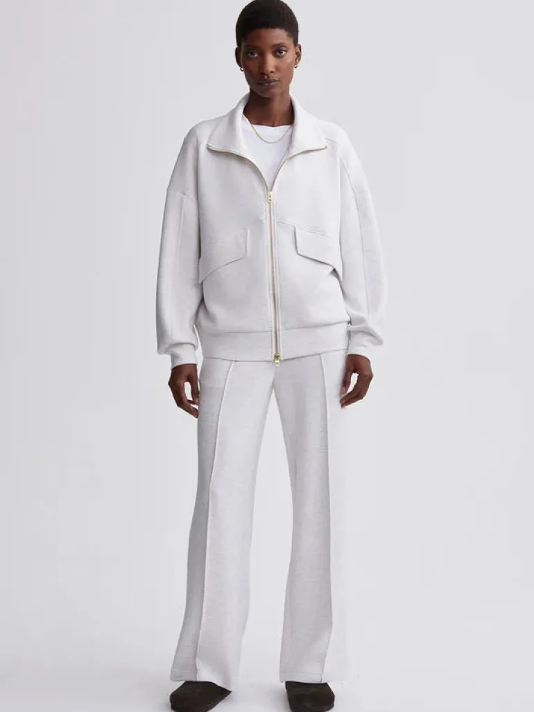 Garcia Zip Through Sweat - Ivory Marl