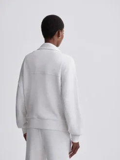 Garcia Zip Through Sweat - Ivory Marl
