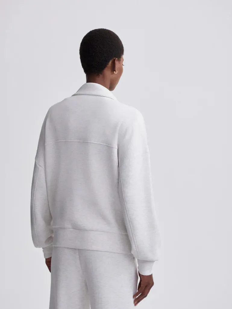 Garcia Zip Through Sweat - Ivory Marl