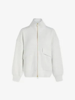 Garcia Zip Through Sweat - Ivory Marl