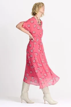 Georgie Dress - Leaf It Pink