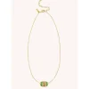 Green Talisman Necklace - Gold