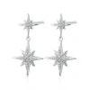 Hannah Martin Art Deco Star Earrings - Silver
