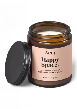 Happy Space Scented Jar Candle - Rose, Geranium and Amber