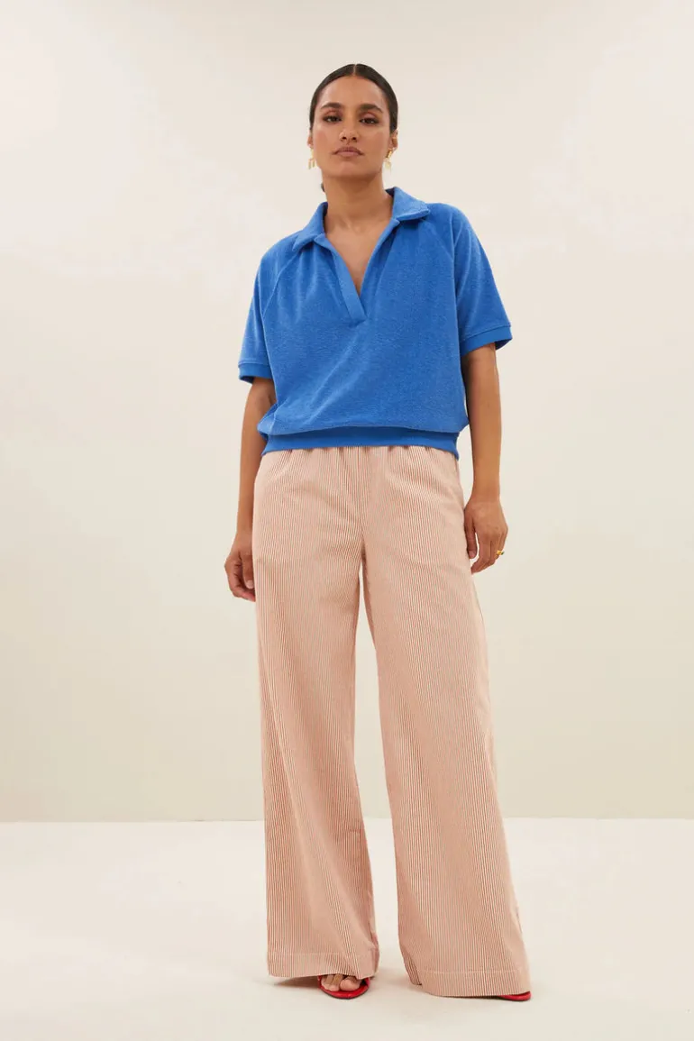 Harper Slub Top - Queens Blue