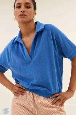 Harper Slub Top - Queens Blue