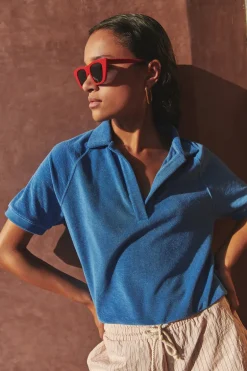 Harper Slub Top - Queens Blue