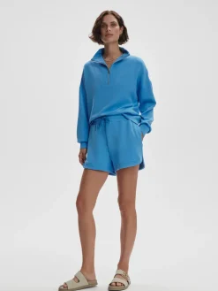 Hawley Half Zip Sweat - Azure Blue