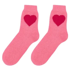 Heart Cashmere Socks - Candy Cherry