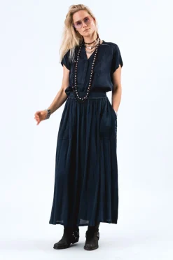 Heather Top SS - Dark Blue