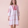 Herman dress - White red