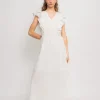 Hillie Linen Dress - Snow White