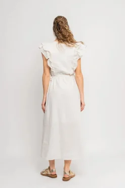 Hillie Linen Dress - Snow White