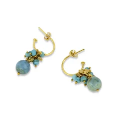 Hollie Turquoise Hoop Earrings