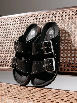 Honolulu Lead Sandal - Black Velour