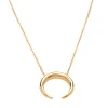 Horn Necklace with Slider Clasp - Gold