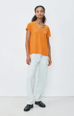 Jacksonville SS V-Neck Tee - Orangeade Vintage