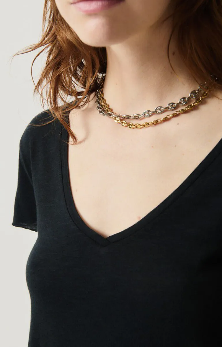 Jacksonville SS V-Neck Tee - Black