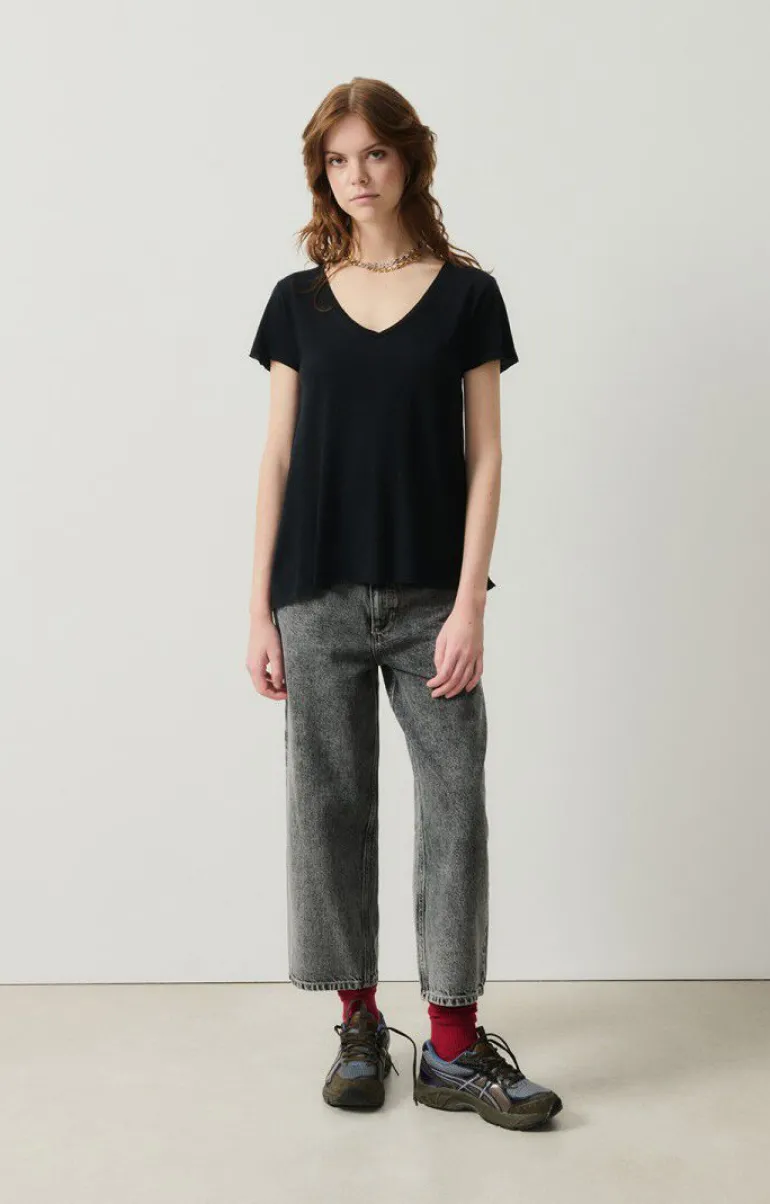 Jacksonville SS V-Neck Tee - Black