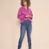 Jade Knitted Jeans - Dark Blue