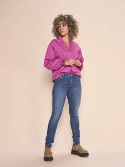 Jade Knitted Jeans - Dark Blue