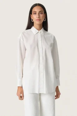 Jani Poplin Shirt LS - Broken White