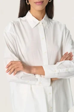 Jani Poplin Shirt LS - Broken White