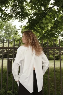 Jani Poplin Shirt LS - Broken White