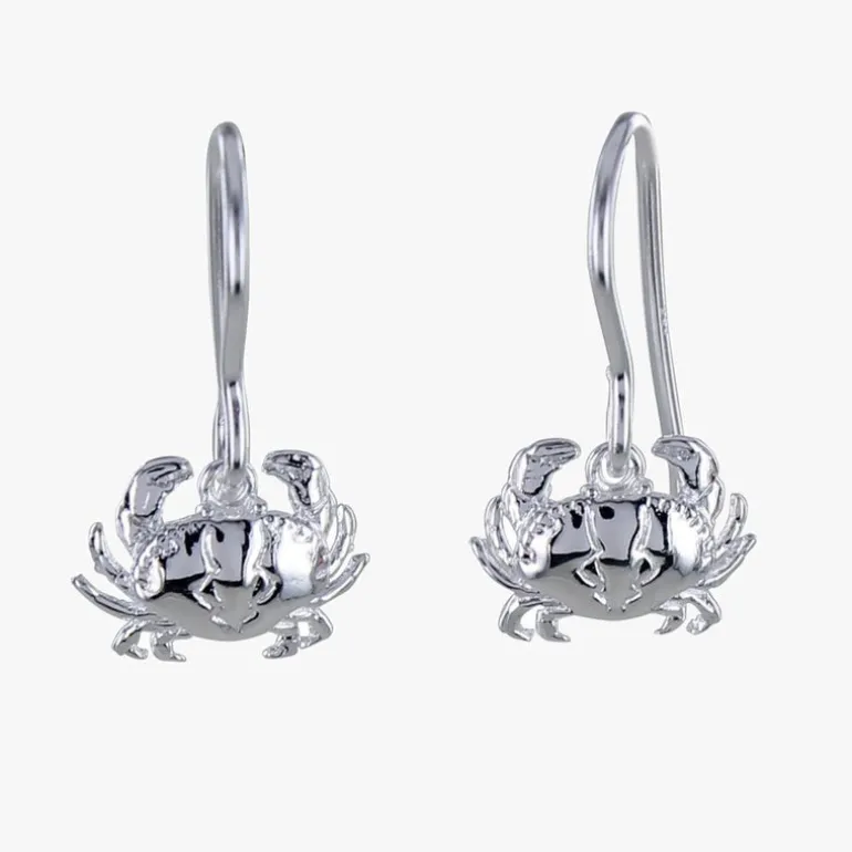 JC39 Crab Earrings - Silver