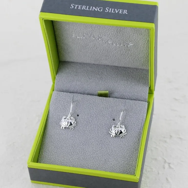 JC39 Crab Earrings - Silver