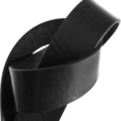 Jeans Belt with Patterned Buckle - Black
